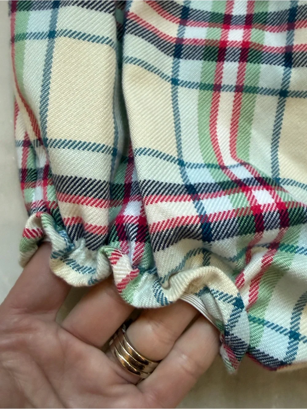 NWT TBBC Classic Plaid Brooksy Bubble Romper & Ruffle Shirt Set Girls 18-24M